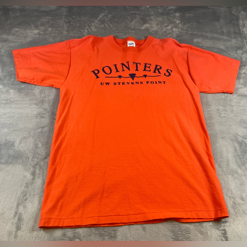 Pointers UW Stevens Point Orange Graphic T-Shirt single stitch